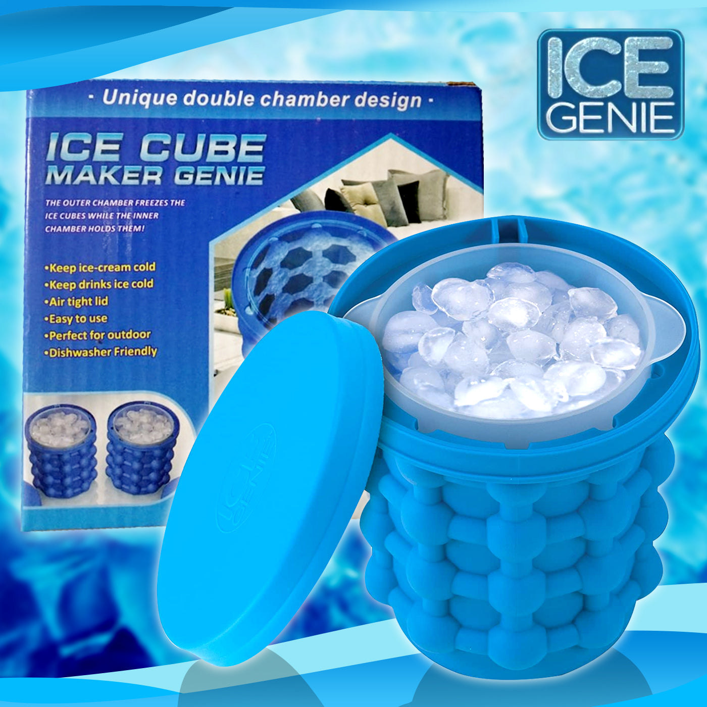 Silicone ice cube maker