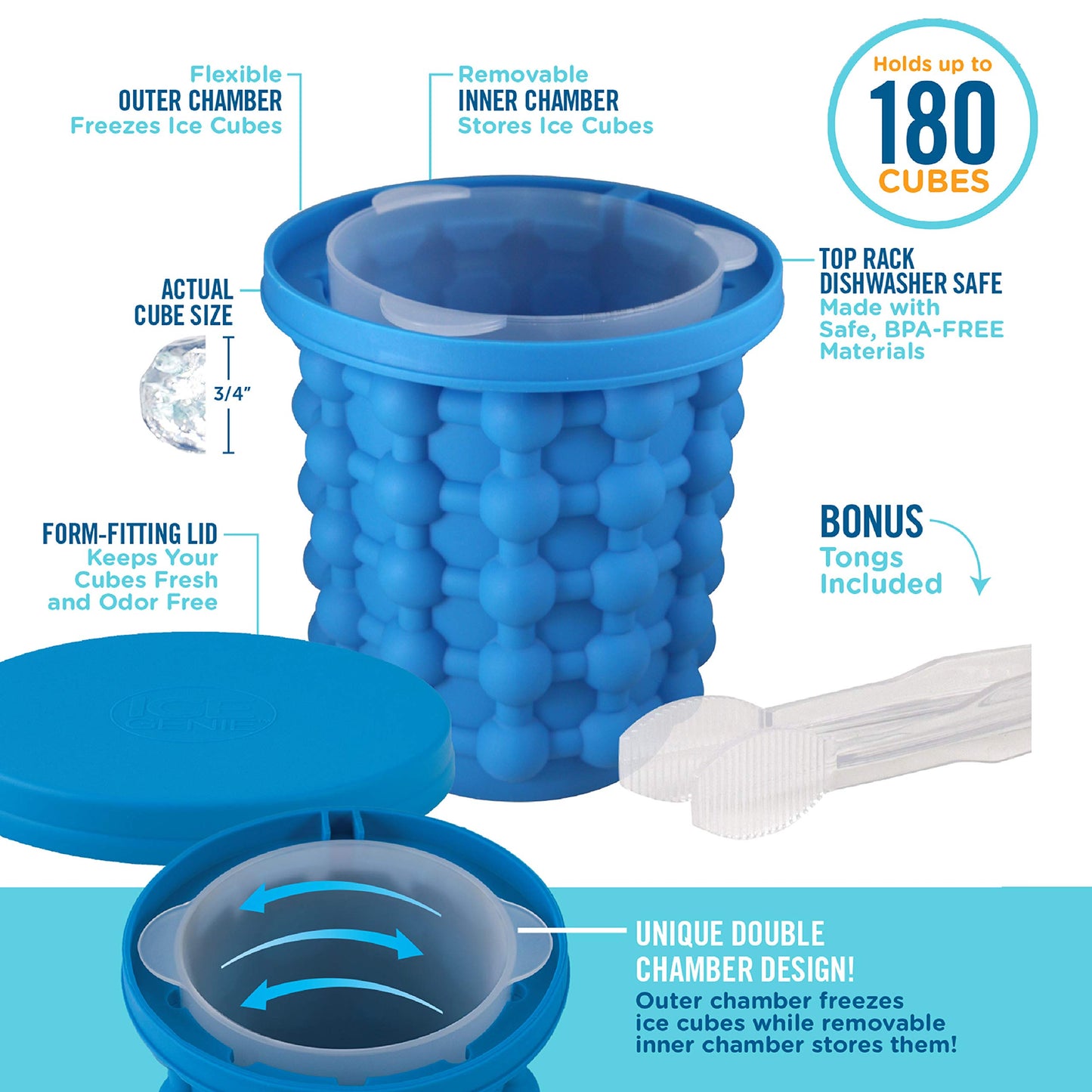 Silicone ice cube maker