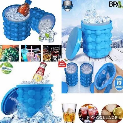 Silicone ice cube maker
